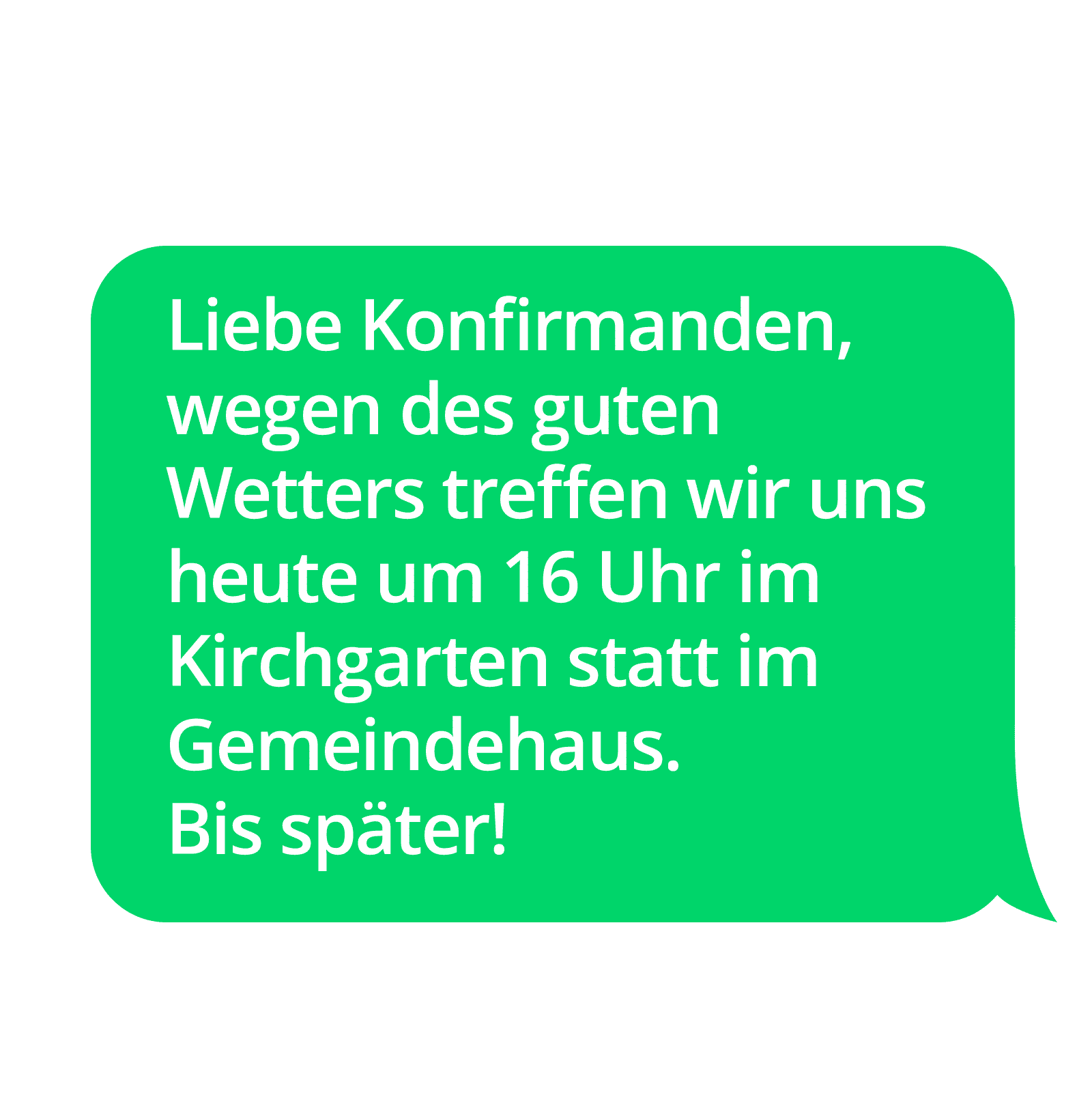 Auch kurzfristige Informationen aus Ihrer Kirchengemeinde können Sie problemlos via SMS versenden