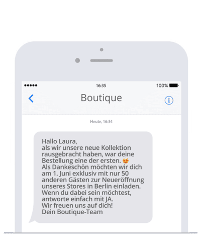 Eine Kunden-Reaktivierung via SMS für den stationären Handel