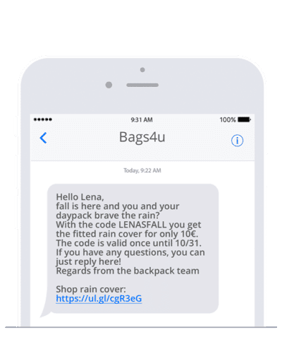 Reactivation of customers via SMS in online retailing