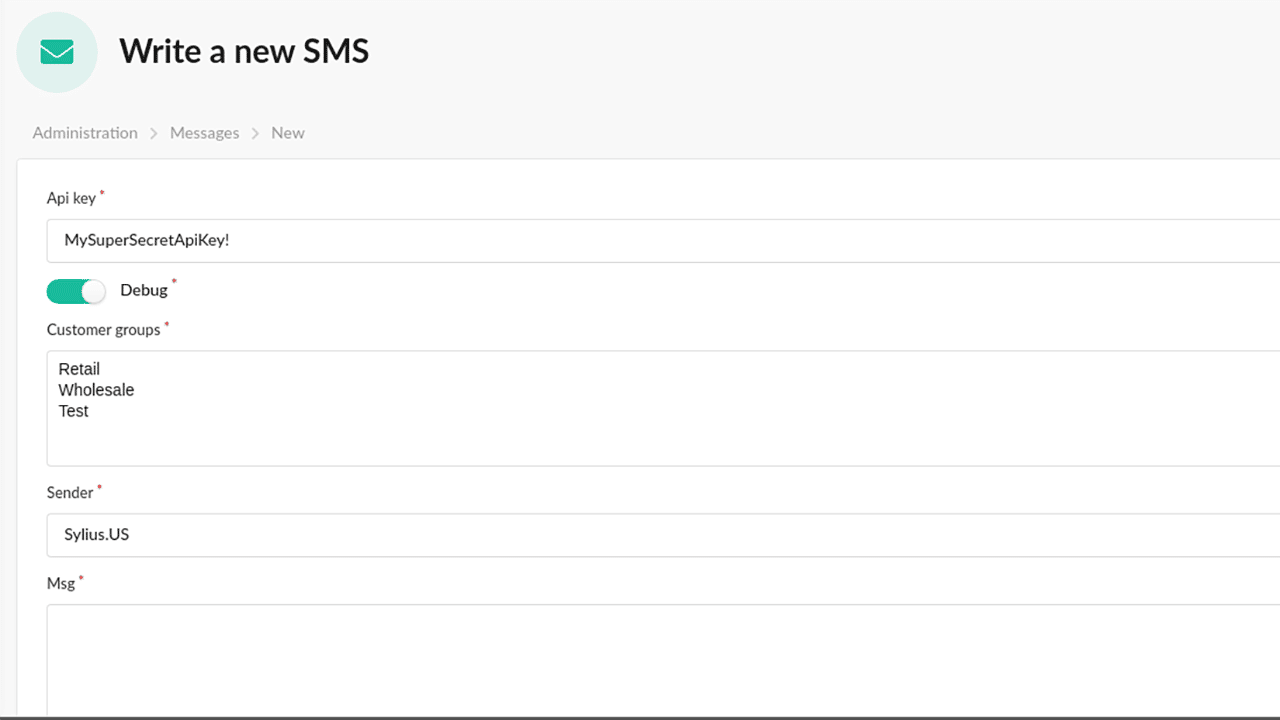 SMS-Versand mit dem sms77-Plugin für Sylius
