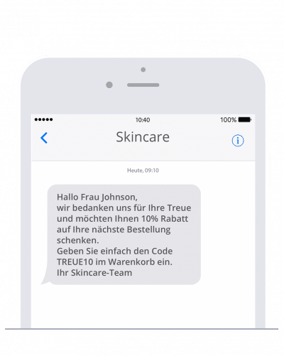 Mit der Bitrix24 SMS App können Sie SMS an Ihre Kunden versenden